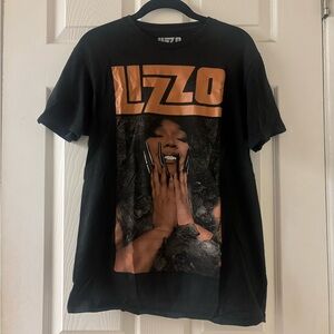Lizzo Black and Orange Graphic Tee